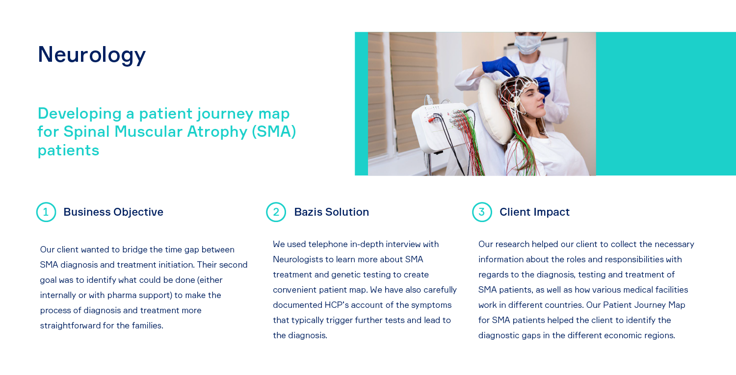 Neurology Case Study, Developing a patient journey map for Spinal Muscular Atrophy (SMA) patients