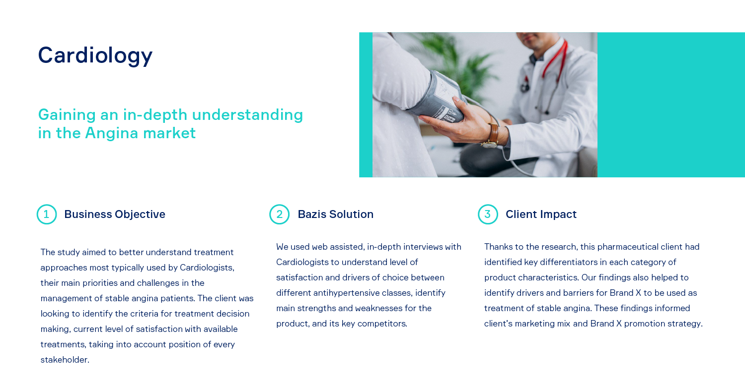 Cardiology Case Study, Gaining an in-depth understanding in the Angina market