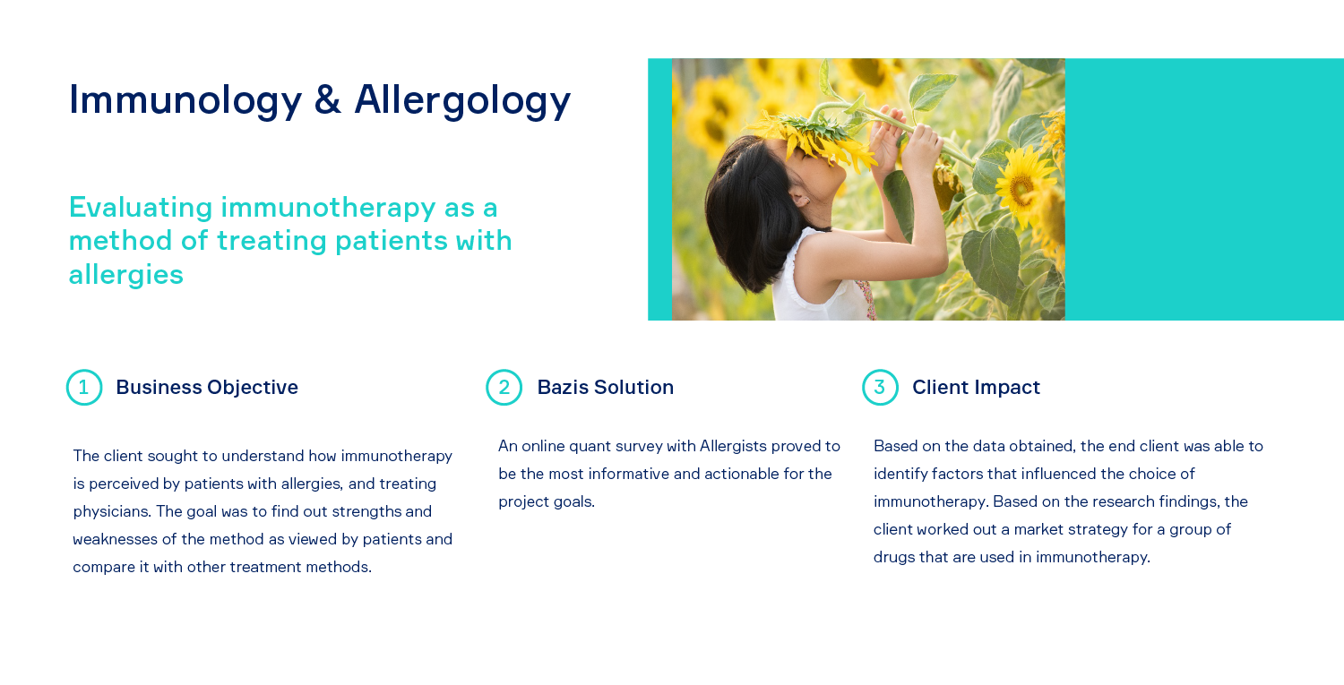 Immunology & Allergology Case Study, Evaluating immunotherapy as a method of treating patients with allergies